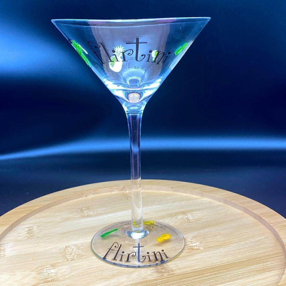 Ladies Minx collector’s martini stemmed glass 6 oz hand painted